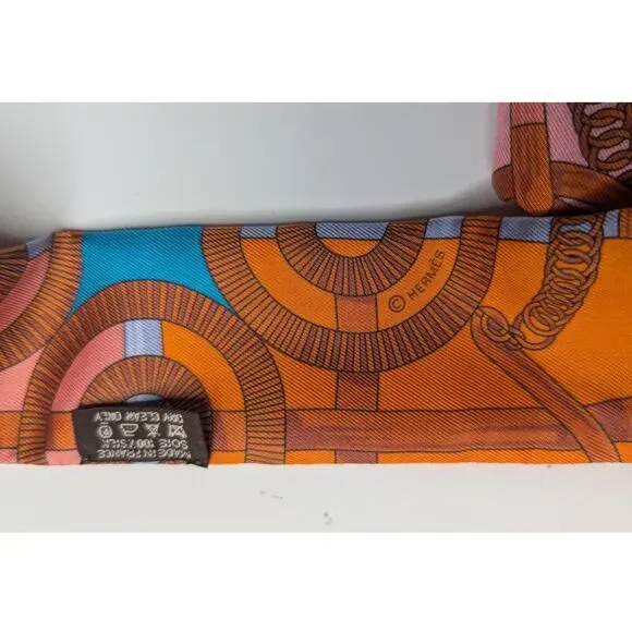 Authentic Hermes colorful hair or purse twilly scarf with box - Picture 6 of 13